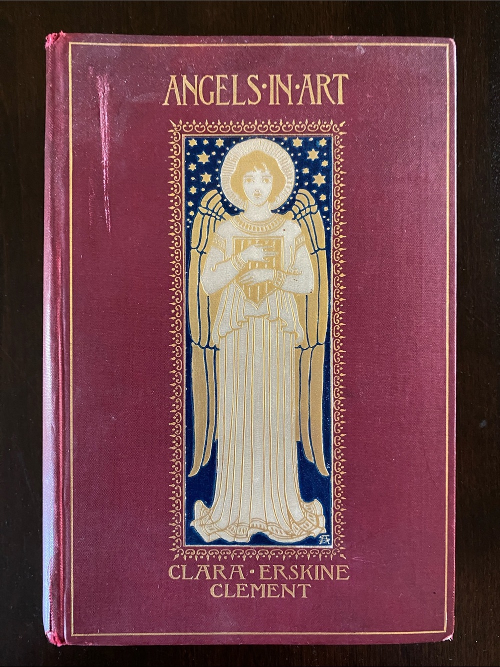 Antique 'Angels in Art' Hardcover by Clara Erskine Clement - 1898 First Edition